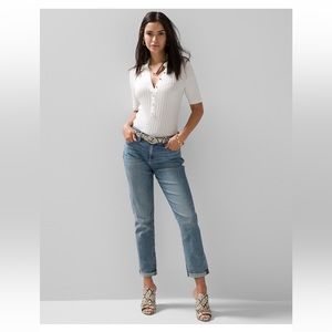 White House Black Market girlfriend jeans, size 2